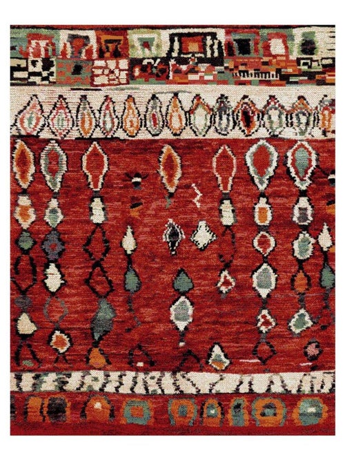 Tapis berbère tissé motifs tribaux LYN8 MOROCO - Kiabi