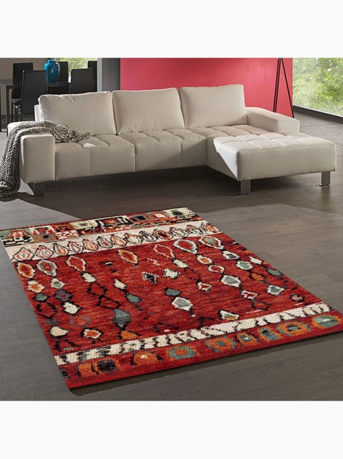 Tapis berbère tissé motifs tribaux LYN8 MOROCO - Kiabi
