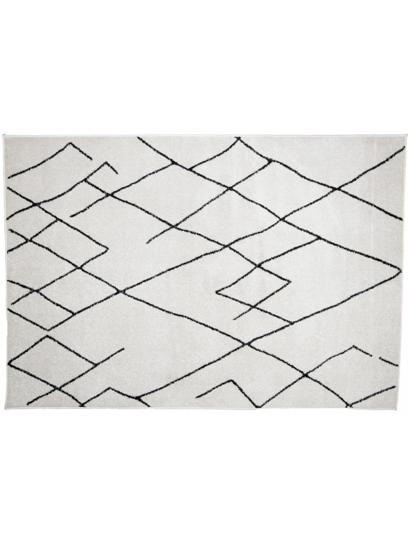 Tapis berbère tissé motifs tribaux NALADON Ecru - Kiabi