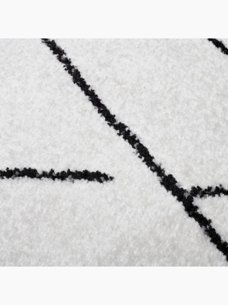 Tapis berbère tissé motifs tribaux NALADON Ecru - Kiabi