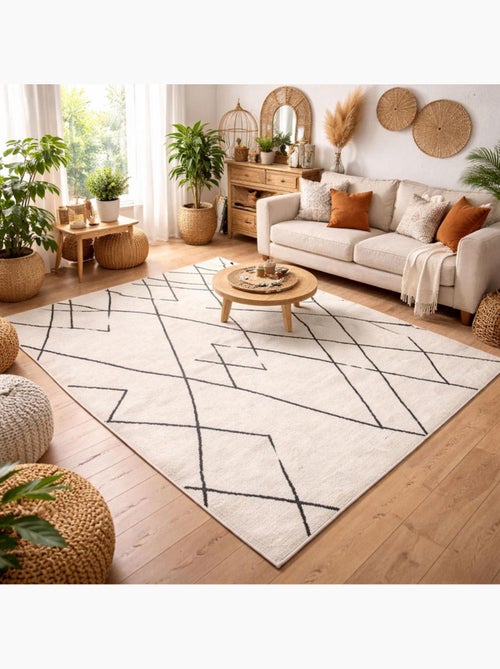 Tapis berbère tissé motifs tribaux NALADON - Kiabi