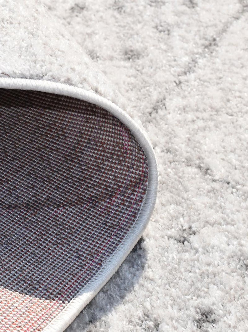 Tapis berbère tissé motifs tribaux SAUTUL Ecru - Kiabi