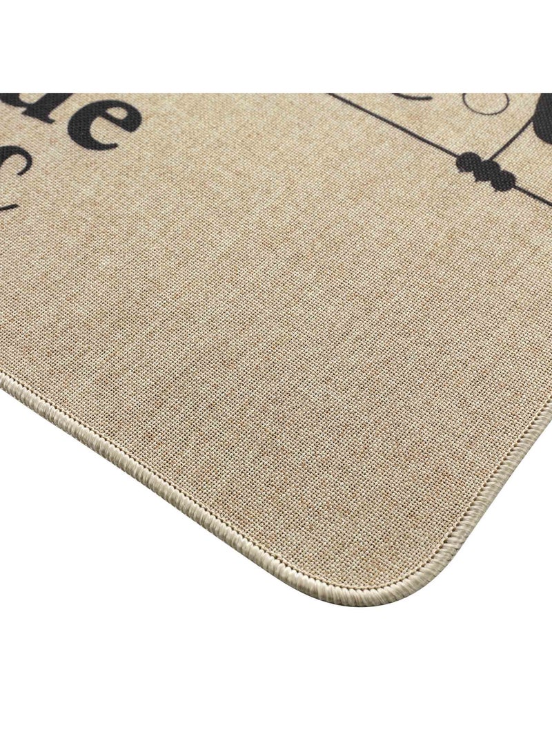 Tapis Bienvenue chez nous Marron - Kiabi