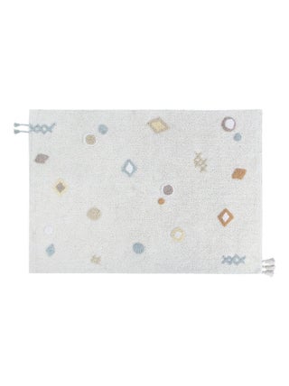 Tapis blanc lavable en machine pour chambre enfant Kim Lorena Canals