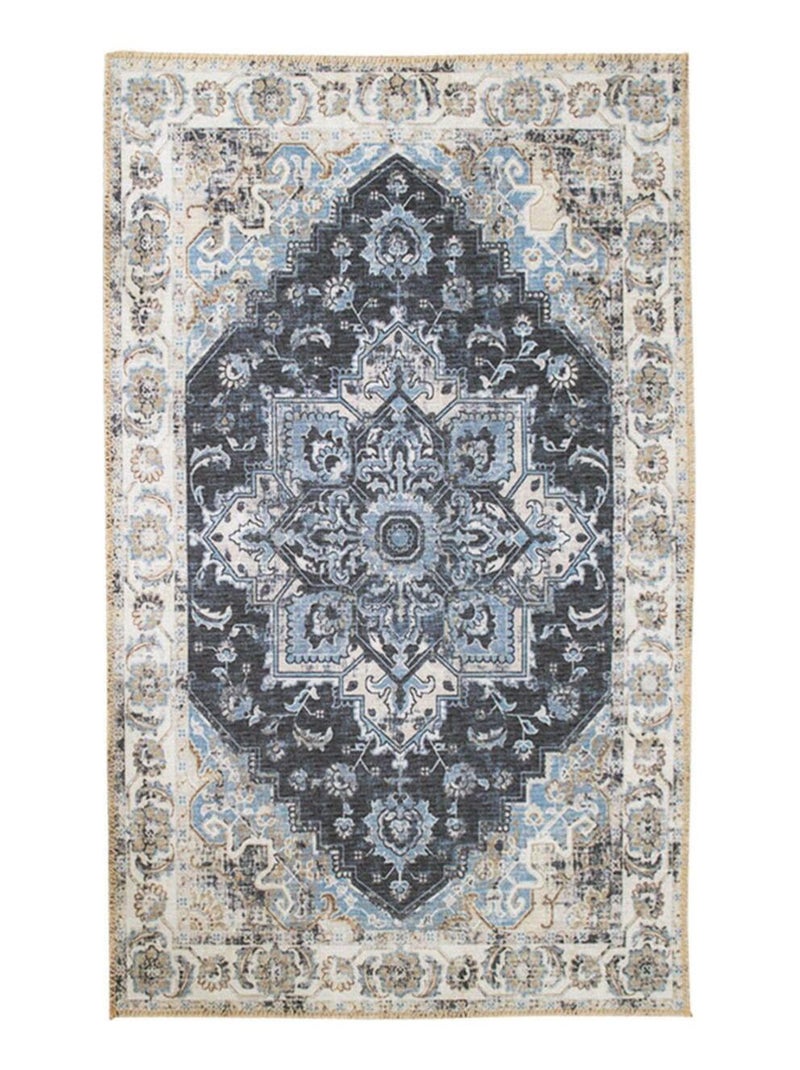Tapis bleu 160 x 230 cm - House Nordic Bleu - Kiabi