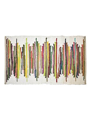 Tapis bohème en coton multicolore 80 x 50 cm