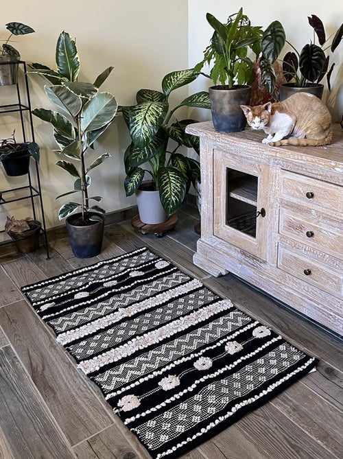 Tapis bohème ethnique - Kiabi