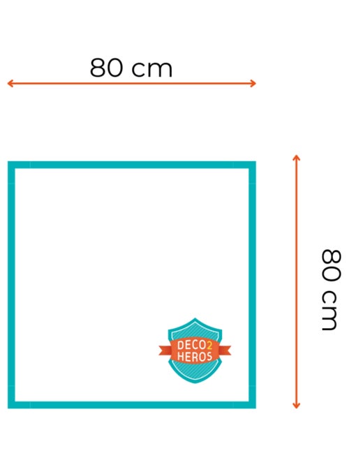 Tapis Carré Harry Potter Logo Poudlard - 80 x 80 cm - Kiabi