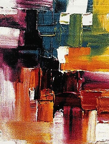 Tapis carré motif abstrait BELOR 3