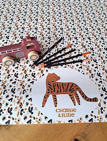 Tapis carré Motif Savana Graou