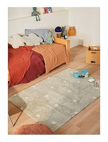 Tapis chambre d'enfant lavable en machine coton Mini Dot