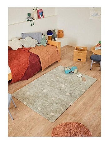 Tapis chambre d'enfant lavable en machine coton Mini Dot