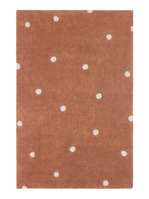 Tapis chambre d'enfant lavable en machine coton Mini Dot - Kiabi