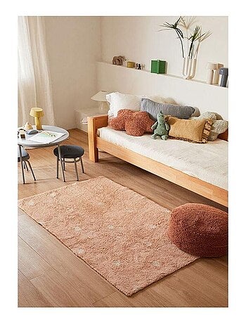 Tapis chambre d'enfant lavable en machine coton Mini Dot
