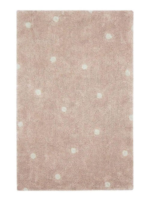 Tapis chambre d'enfant lavable en machine coton Mini Dot - Kiabi