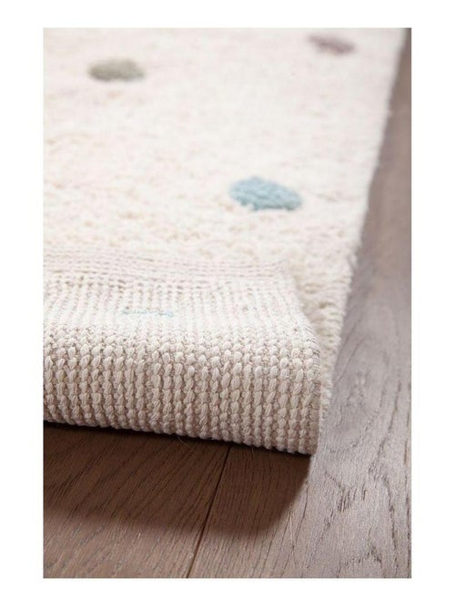 Tapis chambre enfant coton crème tufté Terrazzo - Kiabi