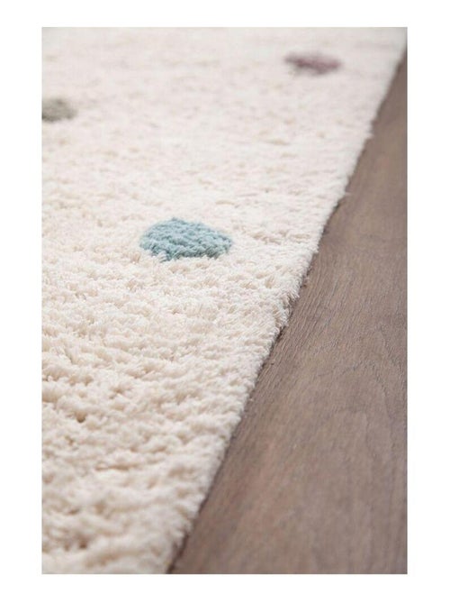 Tapis chambre enfant coton crème tufté Terrazzo - Kiabi