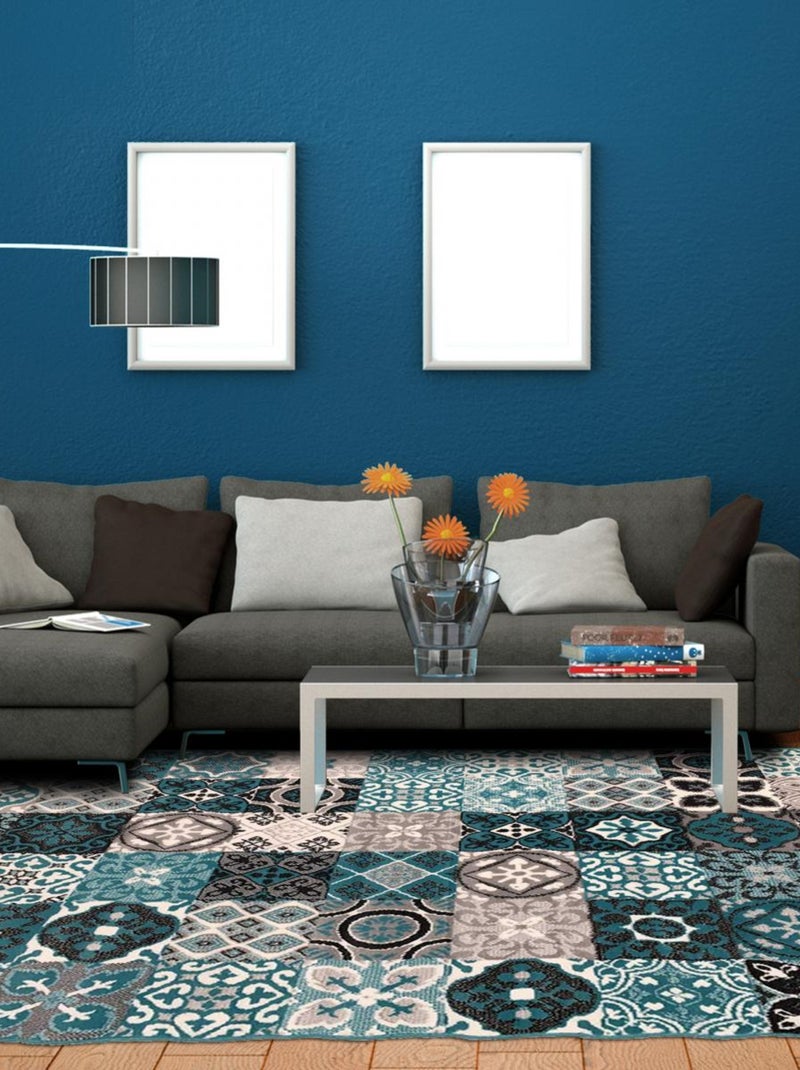 Tapis chambre et entrée tissé LYN1 FAIAN Vert - Kiabi