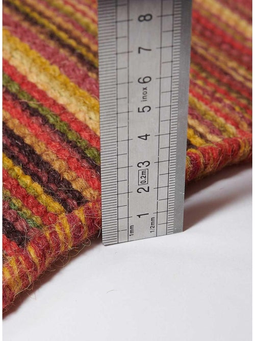 Tapis Chambre fait à la main en laine motif géométrique - Kiabi
