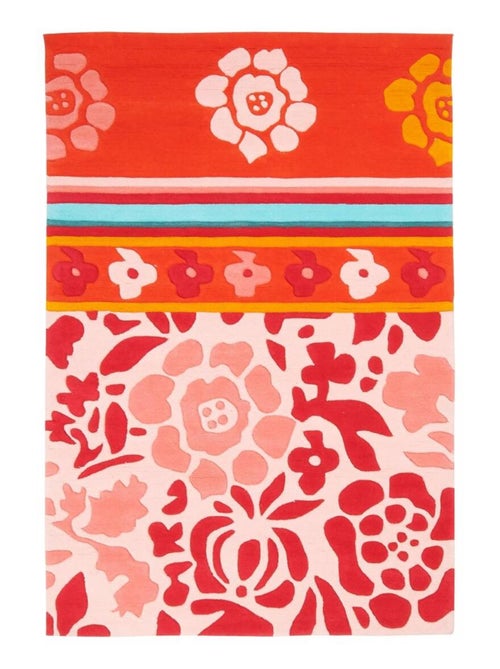 Tapis Chambre fait main en acrylique motif géométrique JOYLA - Kiabi