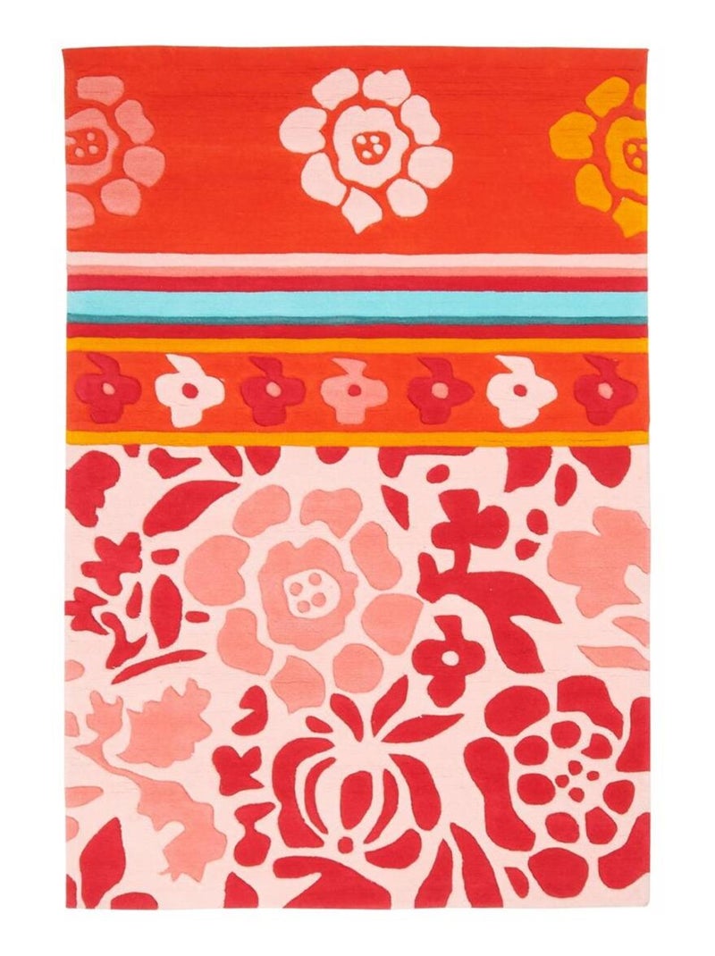 Tapis Chambre fait main en acrylique motif géométrique JOYLA Multicolore - Kiabi