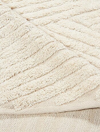 Tapis chambre fait main en coton motif faux uni COTCOLO