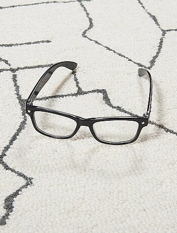 Tapis chambre fait main en laine motif faux uni BERLI