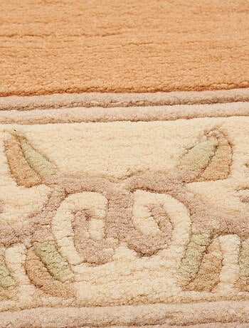 Tapis chambre fait main en laine motif floral NAPISSA 2