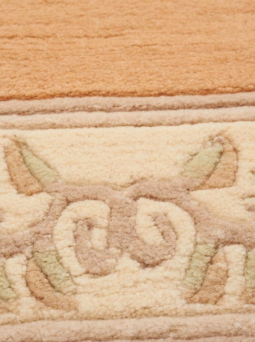 Tapis chambre fait main en laine motif floral NAPISSA 2 - Kiabi