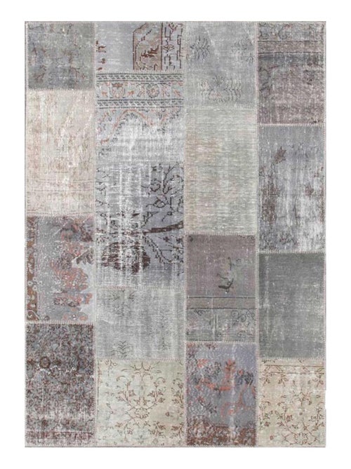 Tapis chambre fait main en laine motif traditionnel - Kiabi