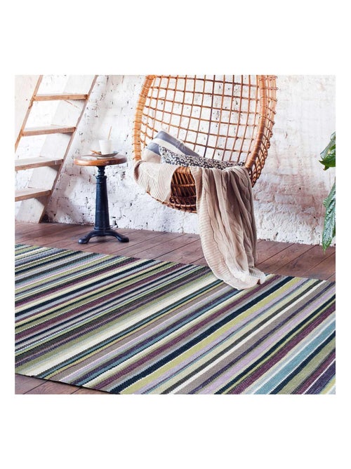 Tapis chambre fait main en laine RAYEPLE - Kiabi