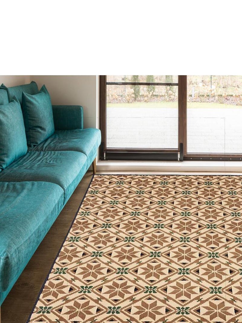 Tapis chambre tissé AF2 CARODE Bleu - Kiabi