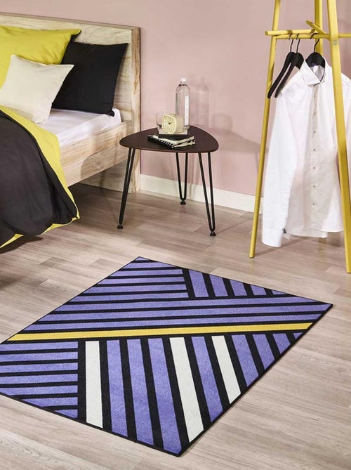 Tapis Chambre tissé en nylon motif géométrique TRIANGLO - Kiabi