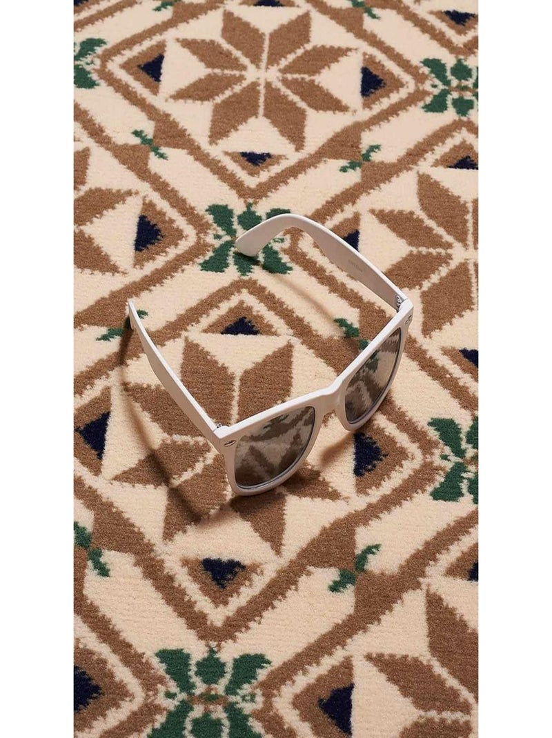 Tapis chambre tissé LYN49 CARODE Bleu - Kiabi
