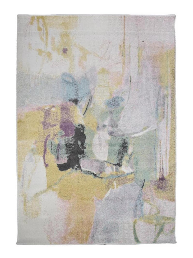 Tapis chambre tissé motif abstrait CLANDA Multicolore - Kiabi