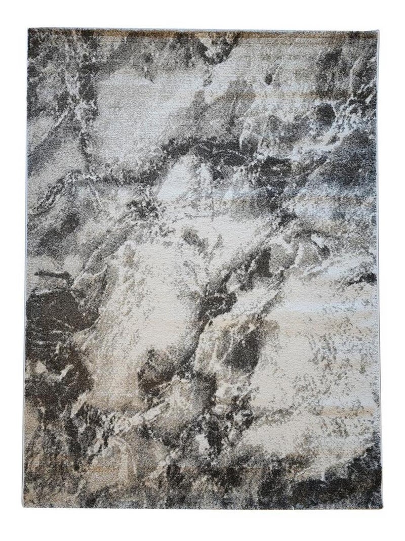Tapis chambre tissé motif abstrait DELAMER Gris - Kiabi