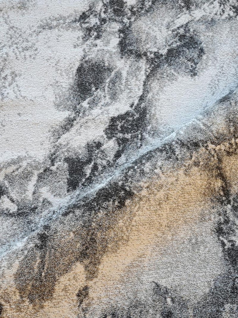 Tapis chambre tissé motif abstrait DELAMER Gris - Kiabi