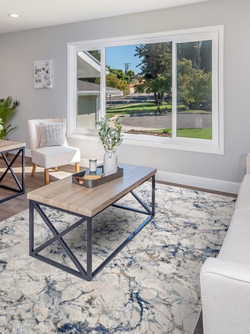 Tapis Chambre tissé motif abstrait EFAL-B - Kiabi