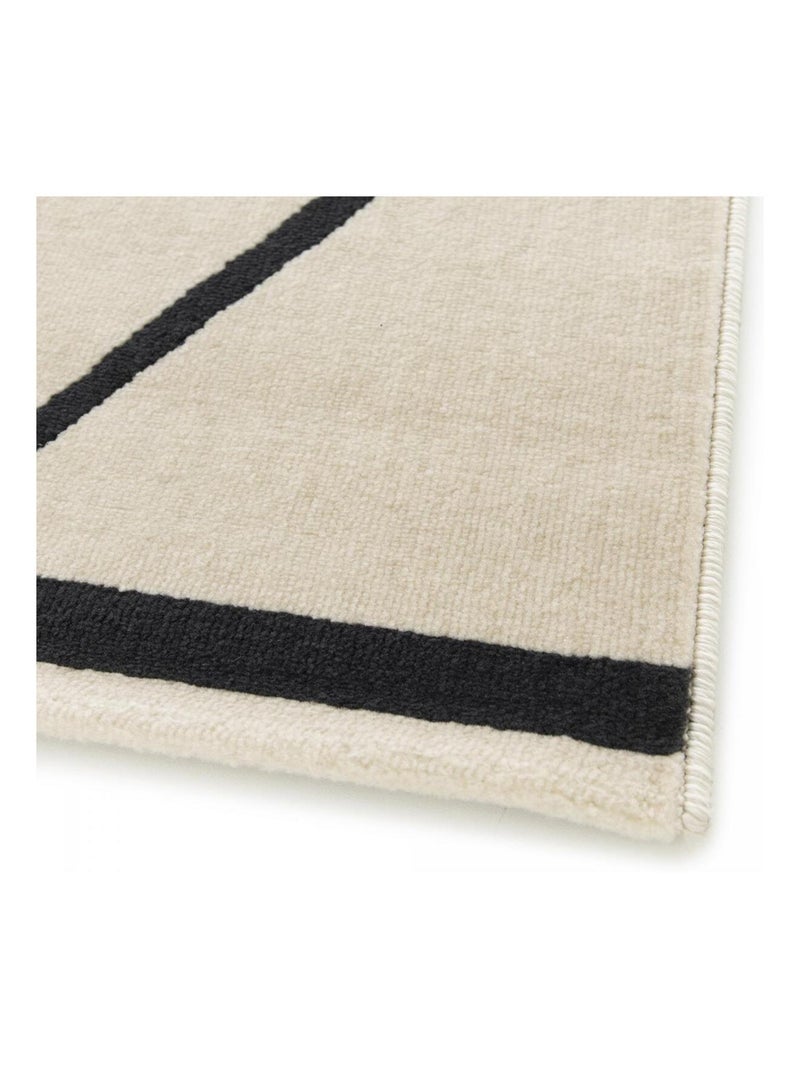 Tapis chambre tissé motif abstrait FLARINE 3 Ecru - Kiabi