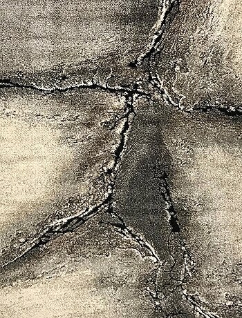 Tapis chambre tissé motif abstrait FRACIL