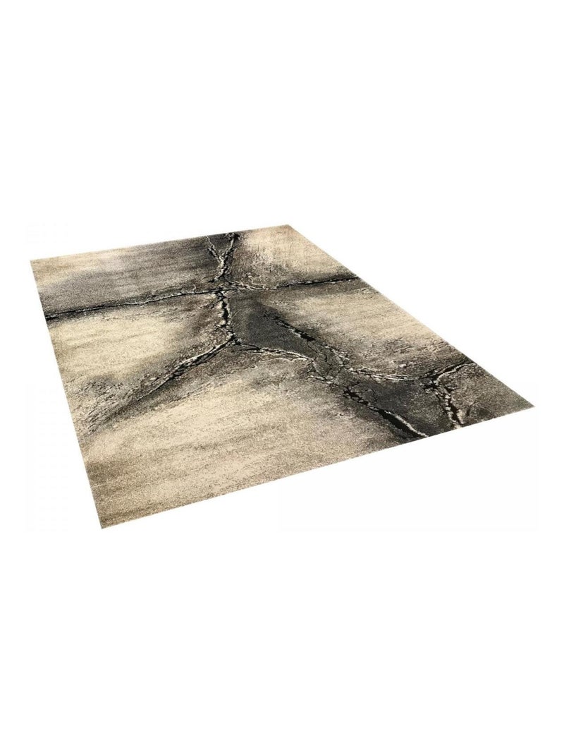 Tapis chambre tissé motif abstrait FRACIL Gris - Kiabi