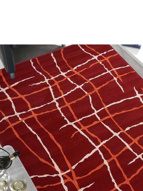 Tapis Chambre tissé motif abstrait LYN1 MALMO - Kiabi