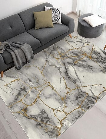 Tapis salon et chambre tissé motif abstrait MARBAL