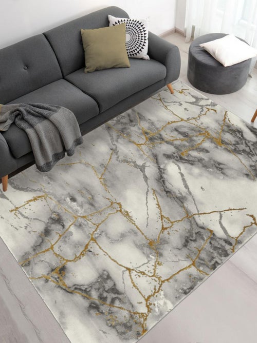 Tapis Chambre tissé motif abstrait MARBAL - Kiabi