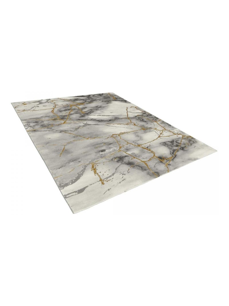 Tapis Chambre tissé motif abstrait MARBAL Multicolore - Kiabi