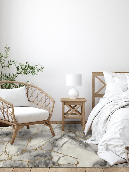 Tapis Chambre tissé motif abstrait MARBAL - Kiabi