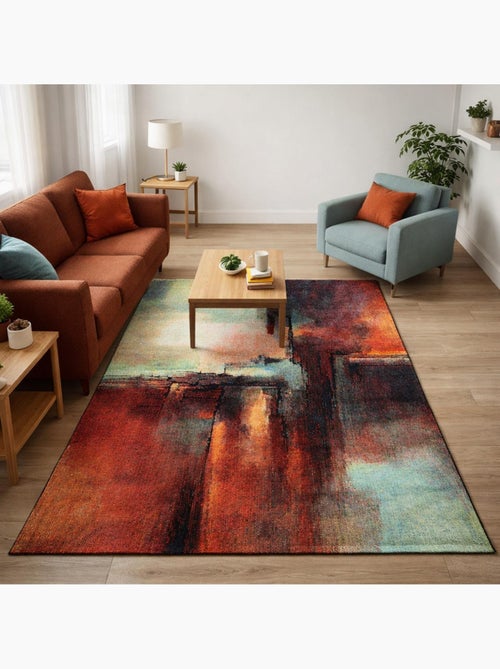 Tapis chambre tissé motif abstrait TABOR - Kiabi