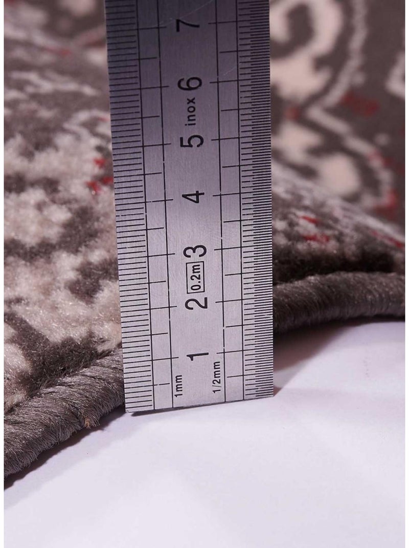 Tapis Chambre tissé motif baroque LYN1 NYBRO Gris - Kiabi