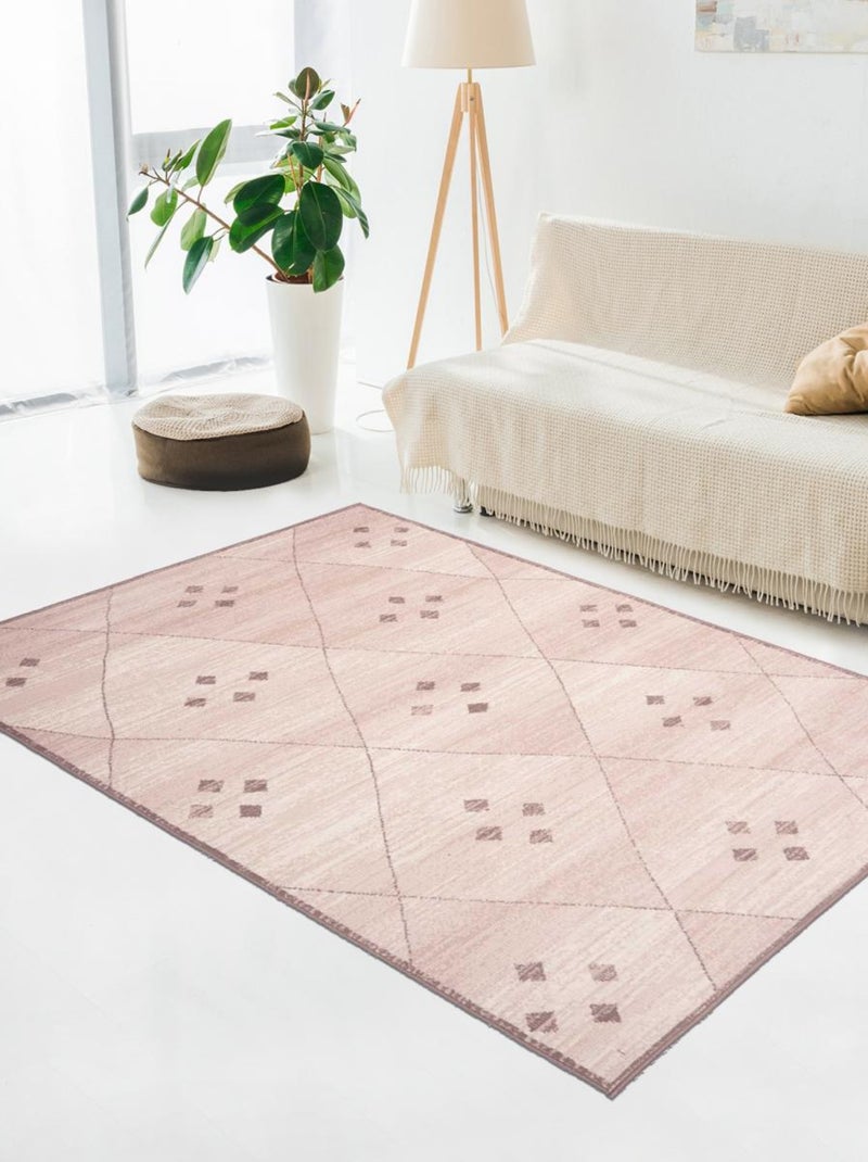 Tapis chambre tissé motif berbère LYN1 FEZA Beige - Kiabi