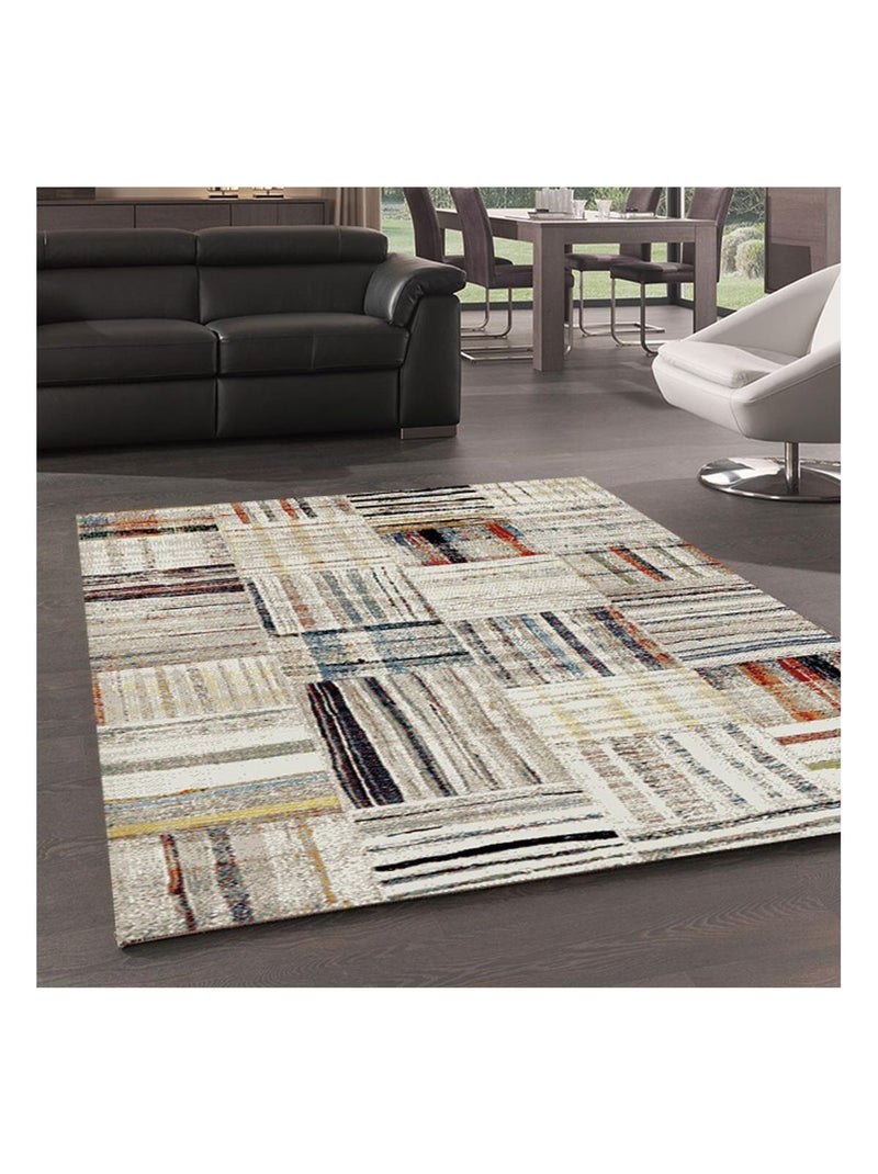 Tapis chambre tissé motif berbère MO 83 Beige - Kiabi